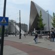 Het nieuwe Centraal Station en de trap op Groothandelsgebouw, Rotterdam.