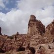 Het graf van de  Nabatese koningin Uneishu. Let op ezeltje rechtsonder