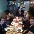 Familiediner bij Brasserie 1600 in Middelburg. Vlnr. Jordin, Esri, Nikita, ik, Ans, Barbara, Michel.