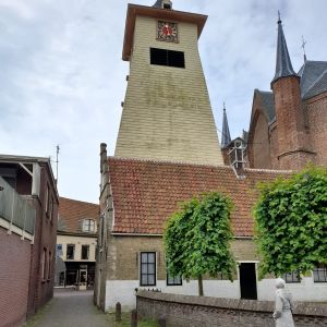 Enkhuizen, de houten toren van de Westerkerk.