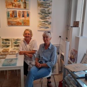 Vlissingen, 22 juli 2025. Met Agnes den Hartogh in Galerie Walstraat 20.