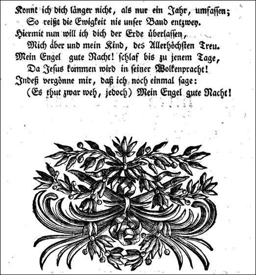 Telemann Trauergedicht eind 