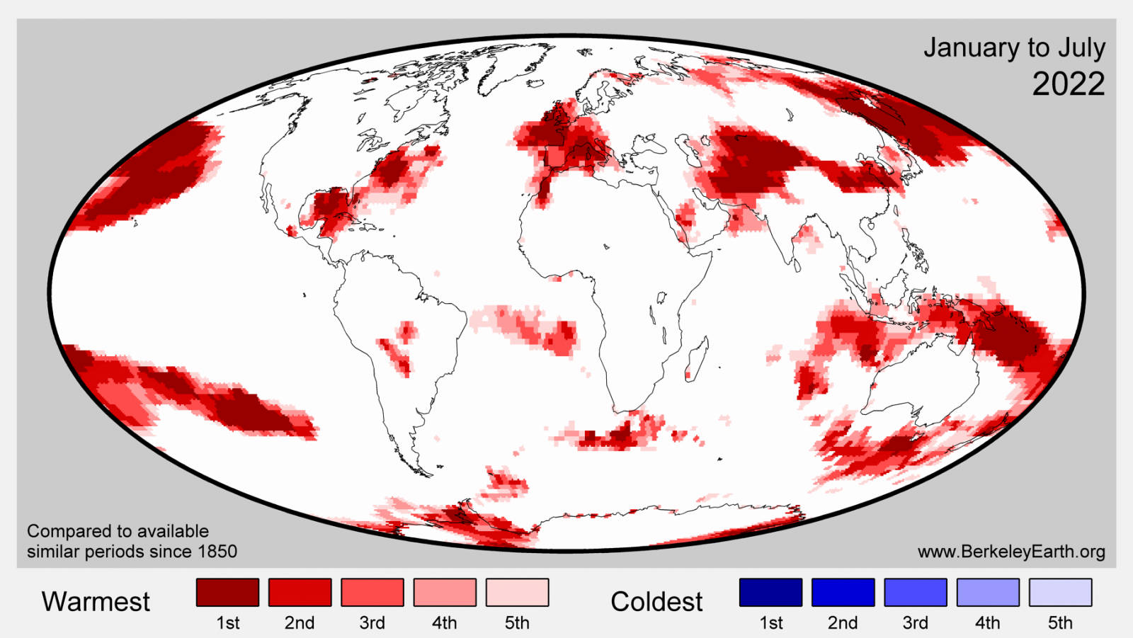 heetste plekken op aarde 2022 jan tm juli