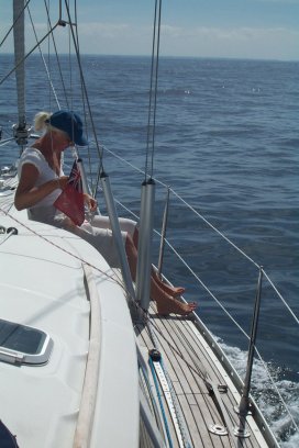 Halverwege verwisselt Ans  het Brits gastenvlaggetje voor het Franse