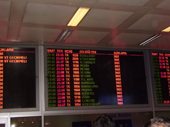 Het vliegtuig van Ans is zojuist geland (zie onderaan de lijst)