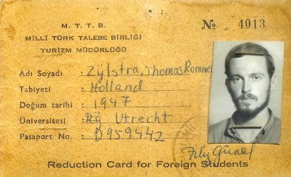 Turkse studentenkaart uit 1968