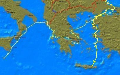 7. Vanaf 2e helft september 2009: Istanbul naar Kreta