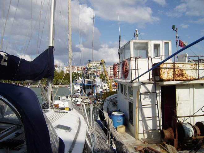 In Silivri kunnen we tegen een visser aanmeren