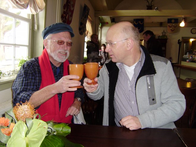 Glühwein met Wiebe in de taveerne van slot Loevestein