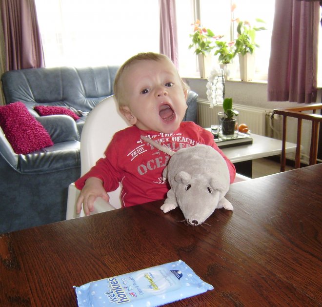 Onze gast Caelan zingt een aria mee uit de Matthaeus Passion