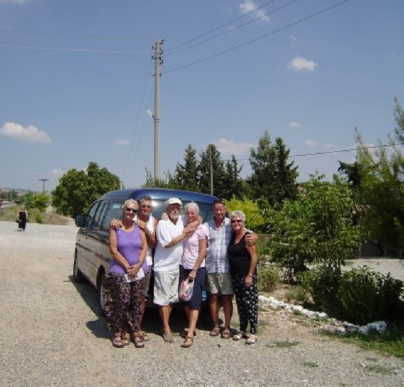 Ergens onderweg op een plek waar we een glas Turkse thee dronken