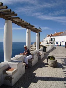 Boven op de rots van Nazaré