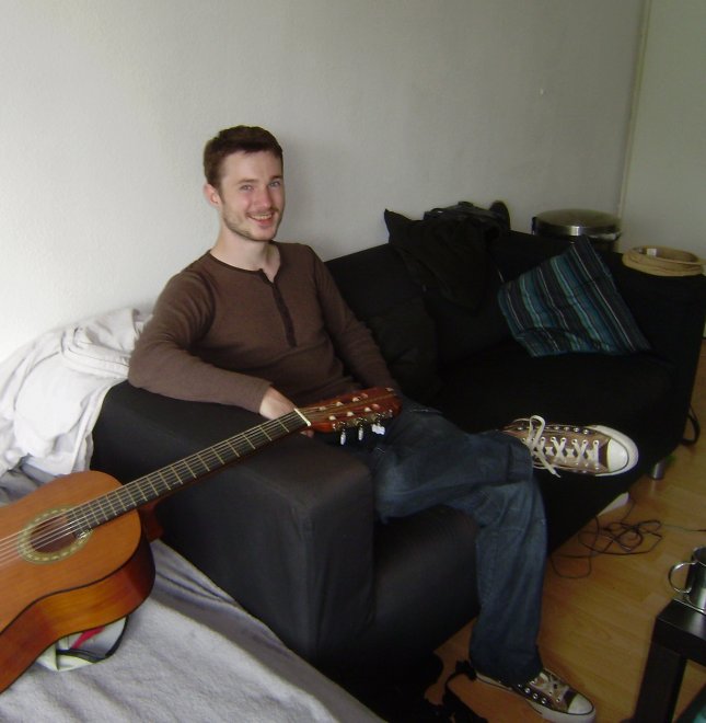 Utrecht. Mijn oudste zoon Rommert op zijn studentenkamer aan de Cambridgelaan in De Uithof