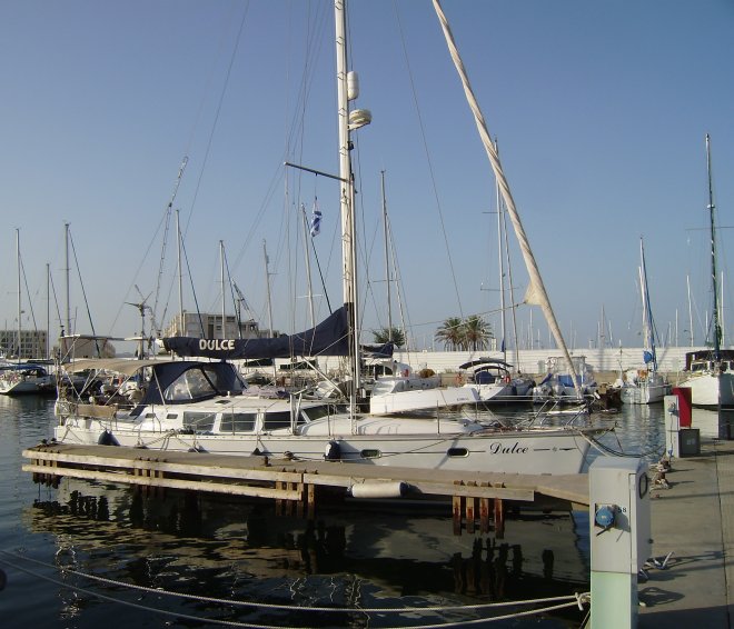 Onze nieuwe ligplaats in Herzliya Marina