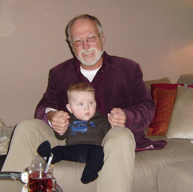 Met mijn kleinzoon Thijs Thomas in Amsterdam bij Floor en Pijke