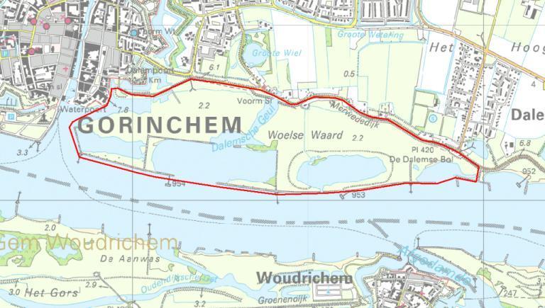 De Woelse Waard, oostelijk van Gorinchem