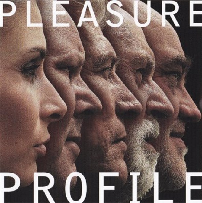 Voorkant van de CD "Profile" van de groep Pleasure. Helemaal links het profiel van Ans