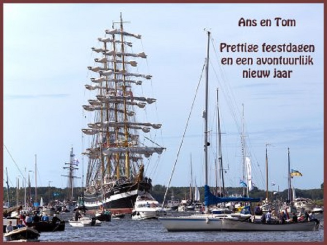 Digitale kerst- en nieuwjaarskaart van Wim van Heel. Foto gemaakt tijdens SAIL Amsterdam 2010