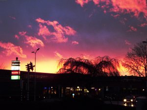 Zonsondergang boven Piazza Center, Gorinchem