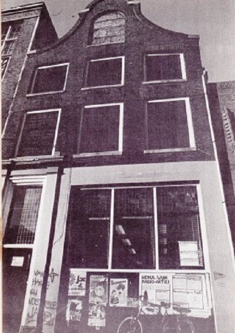 Voorgevel van het JAC, Oudegracht 371, Utrecht, in de tweede helft van de jaren '70