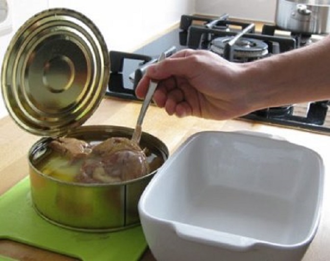 Bereiding van confit de canard