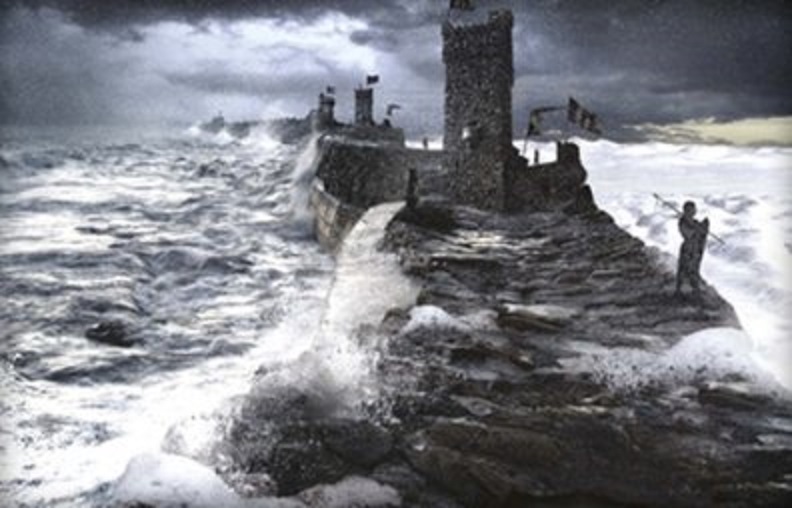 De enorme muur op de Doggersbank die duizenden jaren het achterliggende land beschermt tegen de stijging van de zeespiegel