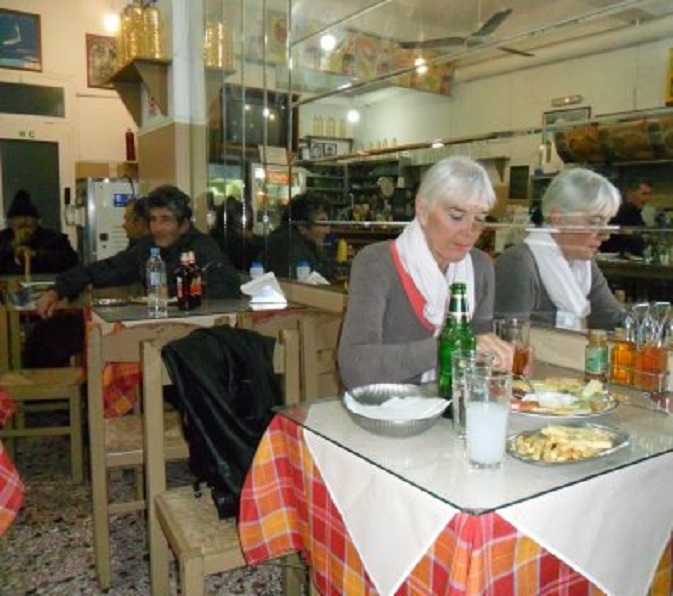 Gisteravond in het eetlokaaltje bij de haven