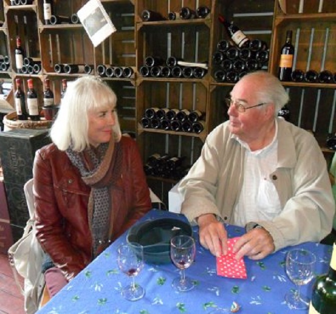 Wijnhuis Heukelum. Met Ad Hogerdijk, mijn oude vriend uit Deil