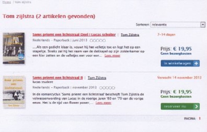 De delen 1 en 2 van mijn boek bij Ako.nl