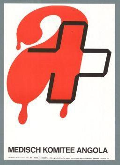 Logo van het Medisch Komitee Angola uit de jaren '70