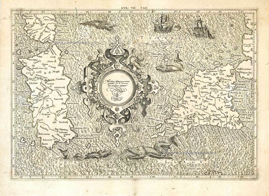 Sardinië en Sicilië, Gerard Mercator 1578