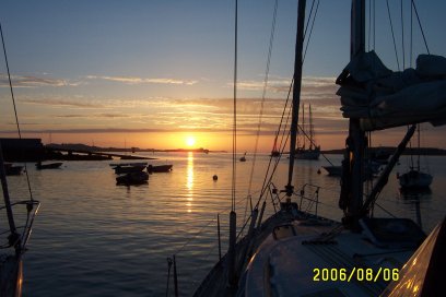 Zomer 2006: zonsondergang in L´aber Wrac´h