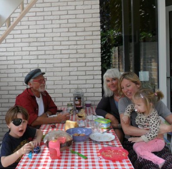 Vlnr. Thijs, ik, Ans, Floor en Lisa