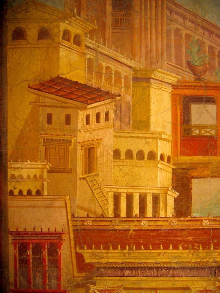 Fresco (detail) uit Villa of Fannius Synistor, Metropolitan Museum of Art