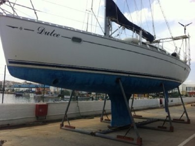 Dulce deze week bij Sopromar op de wal (foto: Piet Kambier)