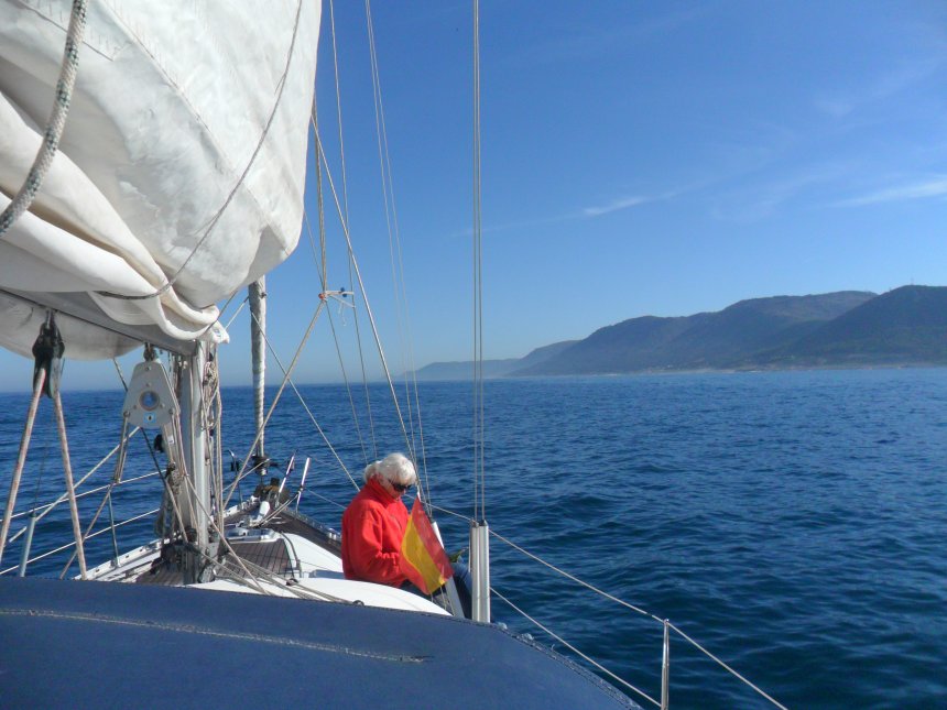 Na de Minho, de grensrivier, wisselt Ans het gastenvlaggetje