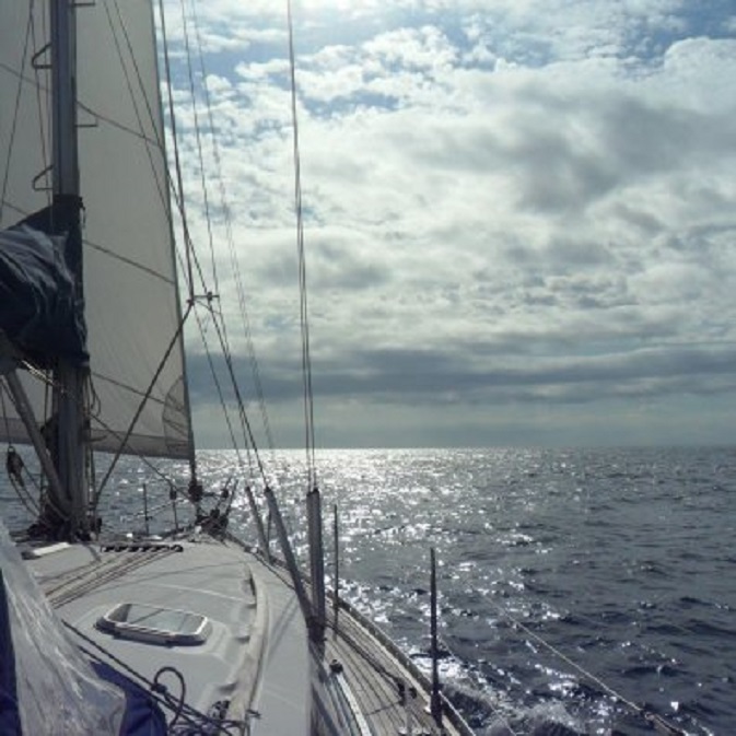 Seinebaai: een lege, vlakke zee.