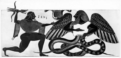 Zeus in gevecht met het monster Typhon (ca. 550 v.Chr.)