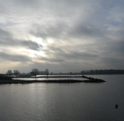 De Merwede gisteren vanaf de Altenawal