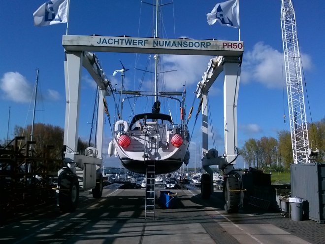 Dulce hangt in de kraan vanmorgen.