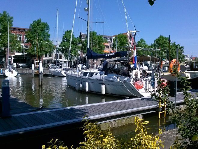 Onze nieuwe plek in het tweede deel van de Nieuwe haven in Dordrecht.