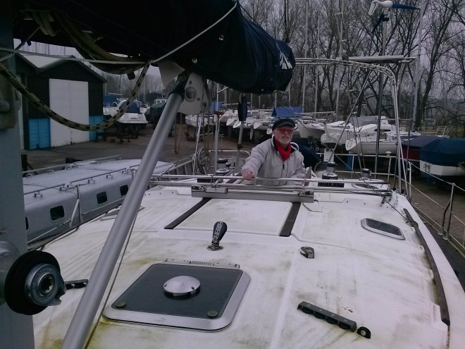 Vanmorgen even aan boord geweest.