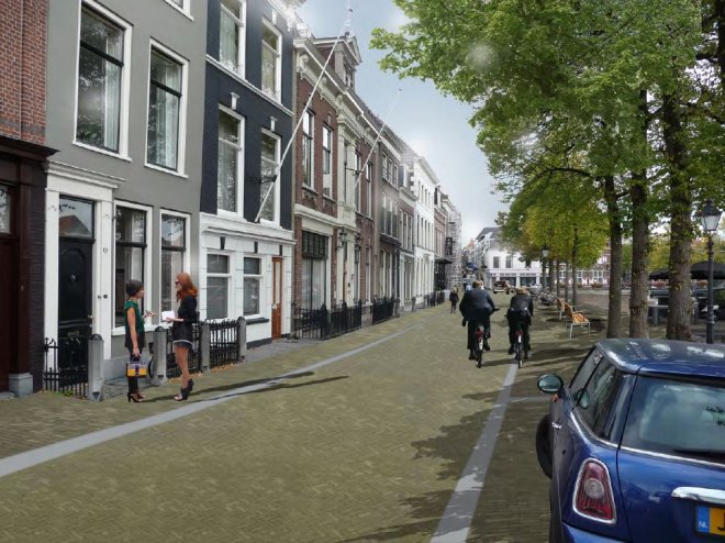 Het Eind autoluw. Een foto-impressie uit Eindgoedalgoed. De auto rechts staat op een invalidenparkeerplaats.