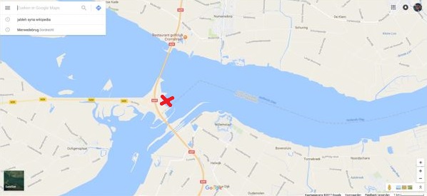 Bij het rode kruisje liggen we dit weekend comfortabel aan een ankerboei.