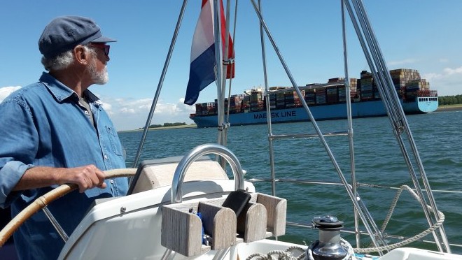 Op de Westerschelde, onderweg naar Terneuzen.