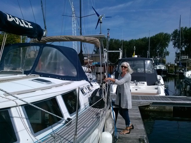 Even bij de boot kijken in Mumansdorp.