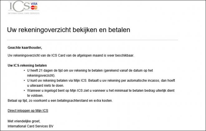 Ik kreeg deze bedrieglijk echte phishing-email.