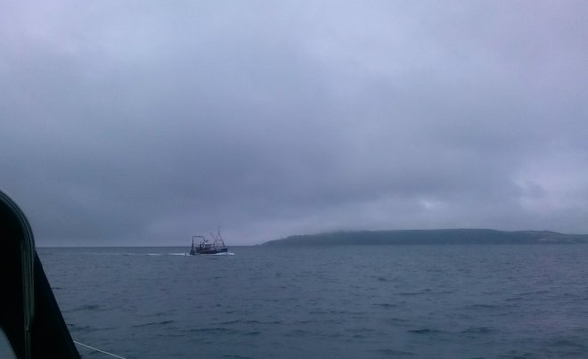 We naderen kaap Start Point, op weg naar de Salcombe River.