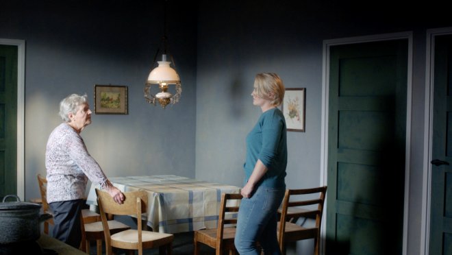 De nagebouwde keuken van het gezin van verzetsman Johannes Post (beeld uit de film van Geertjan Lassche).