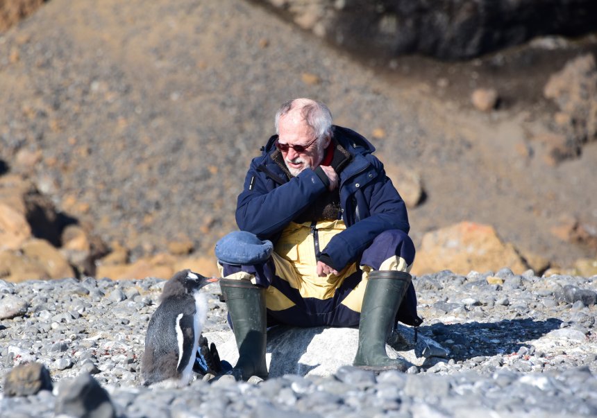 Ontmoeting op Brown Bluff (foto: Laurence Baldauff)